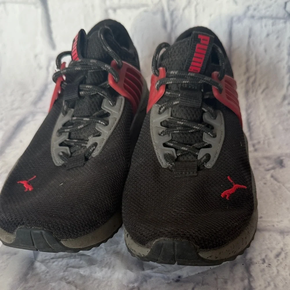 Puma Black and Red Athletic Sneakers